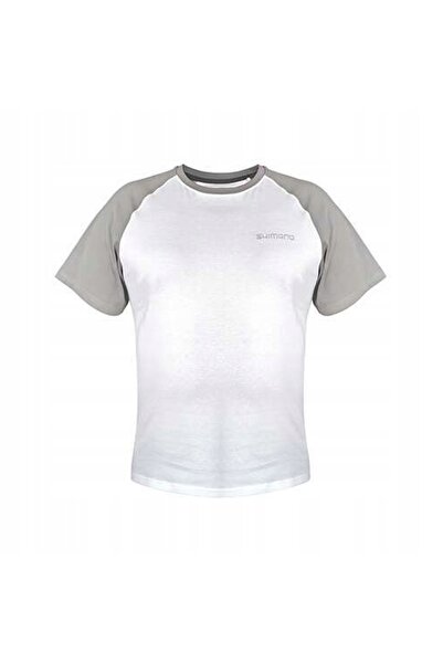 Shimano Tricou alb cu mânecă scurtă, mărimea M, 100% bumbac