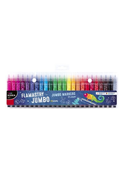 Kidea Set de 24 markere, Jumbo Markers, multicolore FJ24KKA