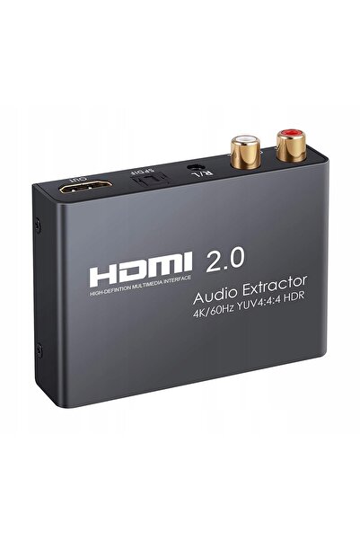 NO BRAND Comutator HDMI 2.0 2x1 Extractor Audio ARC SPDIF 4K