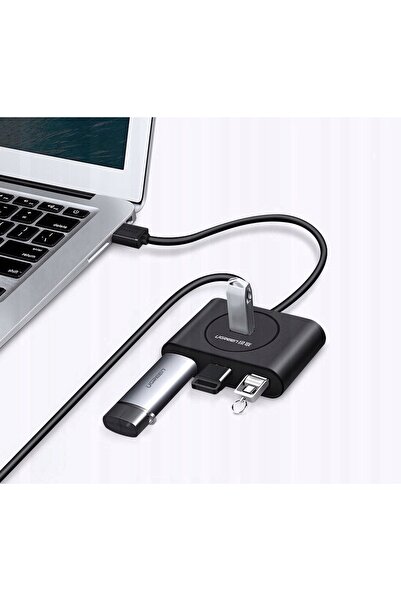 Ugreen Hub USB CR113 cu 4 porturi, 5Gbps, cablu micro USB de 0,5m, alimentare...