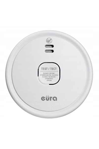 EURA Detector de fum, alarmă de incendiu, senzor wireless, alarmă cu baterie ...