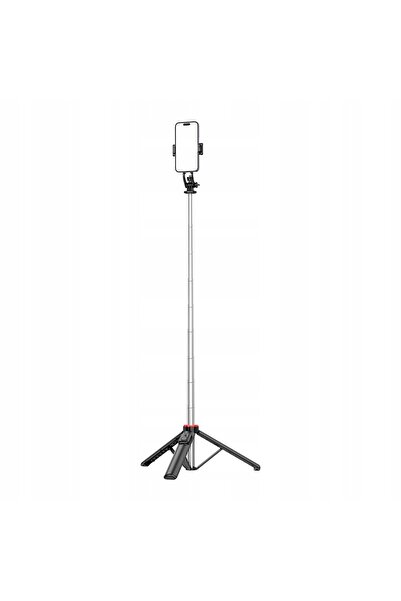 NO BRAND Selfie stick telescopic cu telecomandă + 2 lumini LED și trepied pen...