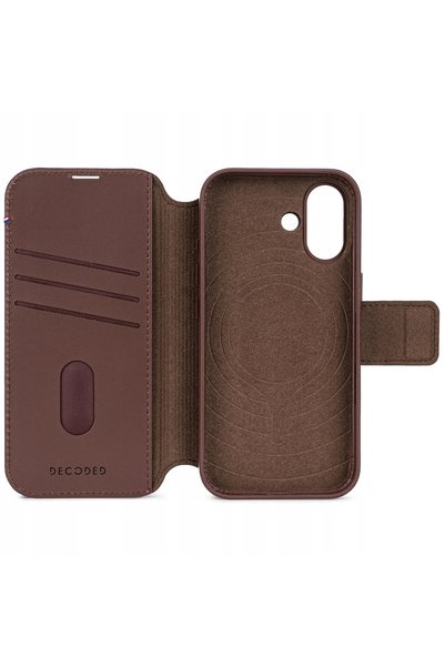 NO BRAND Husă Decoded pentru iPhone 17 - Husă din piele cu suport pentru card...