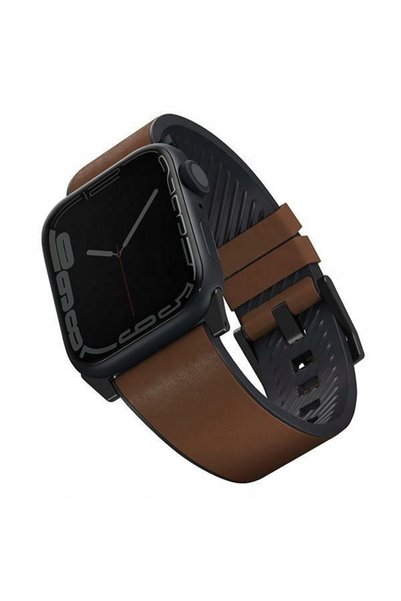 uniq Curea din piele impermeabilă pentru Apple Watch 49/45/44/42 mm Maro