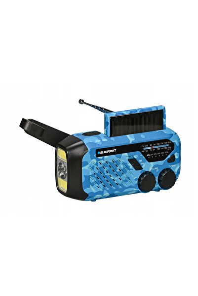 Blaupunkt Radio de supraviețuire Lanternă Dinam Solar AM/FM camuflaj albastru