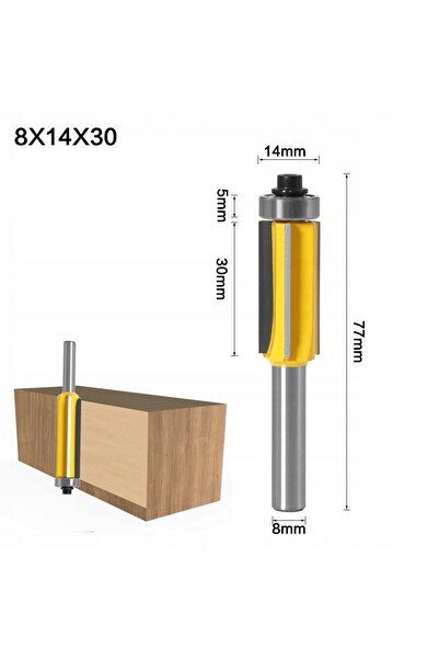 NO BRAND Freză dreaptă pentru lemn, coadă de 14mm sau 30mm, diametru de 8mm, ...