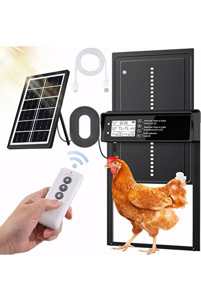 NO BRAND UȘI AUTOMATE PENTRU COȘUL DE GĂINI: Energie solară, baterie, tempori...
