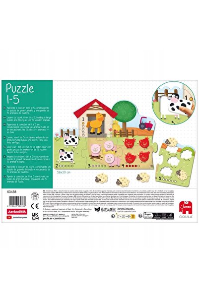 NO BRAND Puzzle-uri din lemn pentru copii: Ferma, Animale și Învățarea numere...