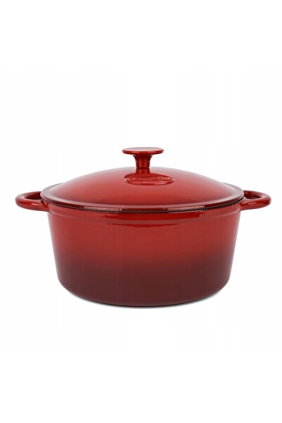 Konighoffer Oală robustă din fontă britanică emailată, 5L, cu capac, rotundă,...