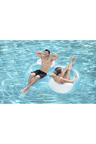 BESTWAY Saltea gonflabilă dublă pentru piscină, cu spătar, pentru 2 persoane.