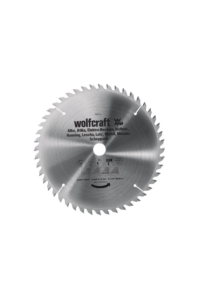 Wolfcraft 6680000 Pânză de ferăstrău circular 250x30mm 42 dinți, tăieturi cur...
