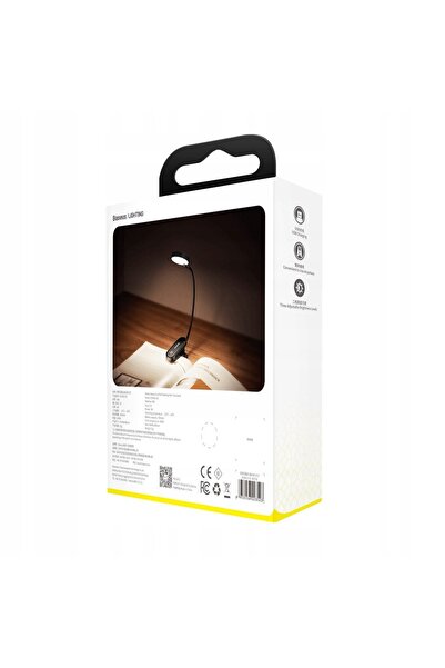 Baseus Mini lampă LED pentru citit la ecran cu clemă, gri