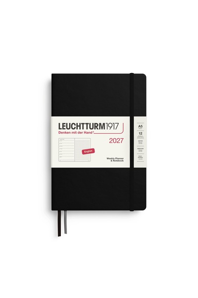 NO BRAND Agendă săptămânală cu puncte A5 2027 Leuchtturm1917 NEGRU
