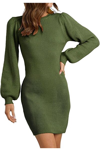 Dotail Women's Knitted Mini Dress, stretchy fit, warm, viscose, size XL, colo...