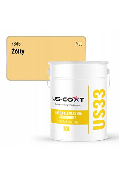 NO BRAND Vopsea siliconică pentru fațade, galbenă F645, UV, 10L, Producător P...