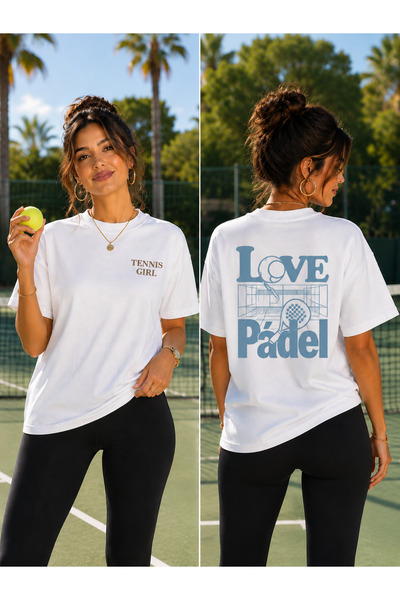 VODEXA Μπλουζάκι Unisex Oversize με στάμπα τένις, 100% βαμβάκι, με θέμα το τέ...
