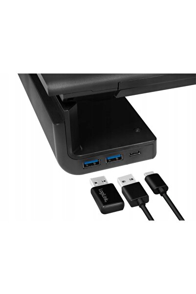 LogiLink BP0141 Suport de monitor pentru birou cu porturi USB 3.0 și USB-C