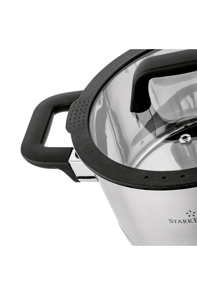 Starke Pro GARNEK pentru INDUCȚIE cu capac, din oțel inoxidabil, Rigor 5,7l 24cm