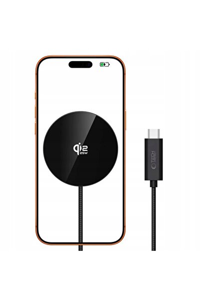 NO BRAND TECH-PROTECT A50 Încărcător magnetic MagSafe 25W Negru cu inducție M...