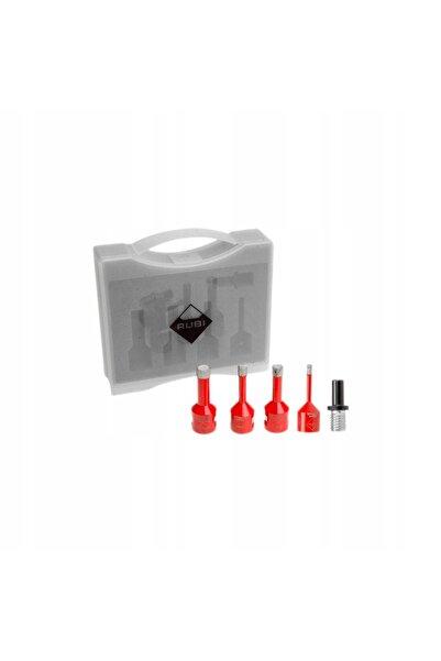 NO BRAND Set de burghie mini pentru gresie uscată 6/8/10/12mm adaptor RUBI 06966