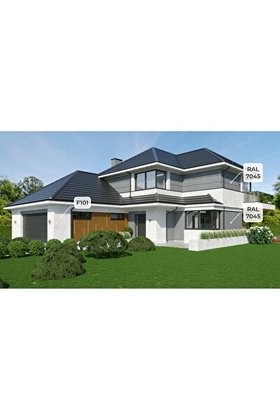 NO BRAND Vopsea siliconică structurală de exterior pentru fațade 5L Gri RAL70...