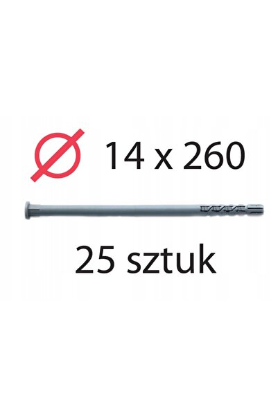 NO BRAND Șuruburi filetate pentru cadru 14x260 (25 buc)