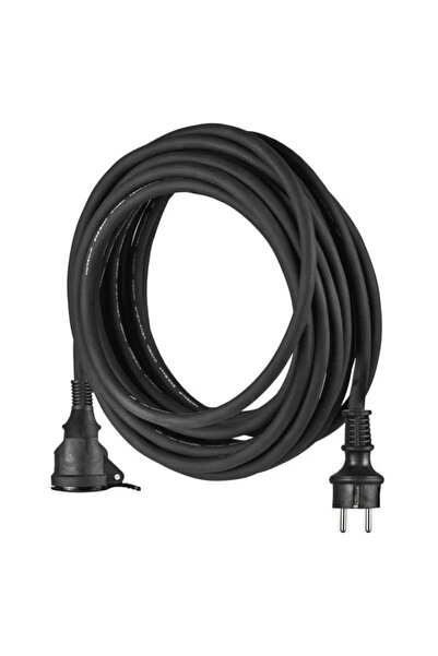 NO BRAND Cablu prelungitor de grădină 10m 1 priză negru cauciuc-neopren 1,5mm...