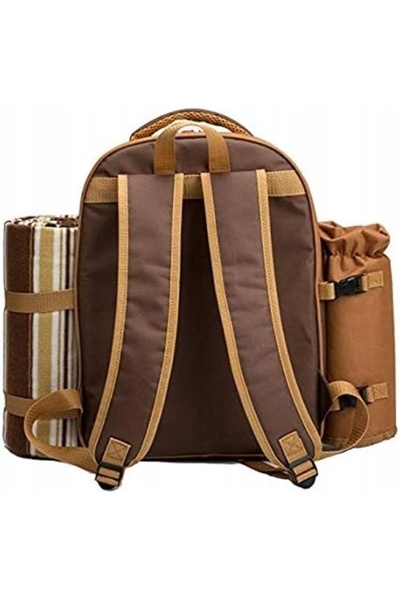 NO BRAND Rucsac frigorific pentru picnic pentru 4 persoane, cu set de tacâmur...