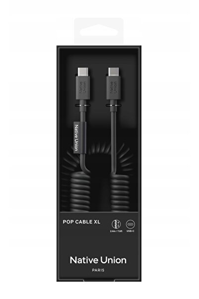 NO BRAND Cablu USB-C - USB-C NATIVE UNION Pop Cable 60W 2.4 m Negru