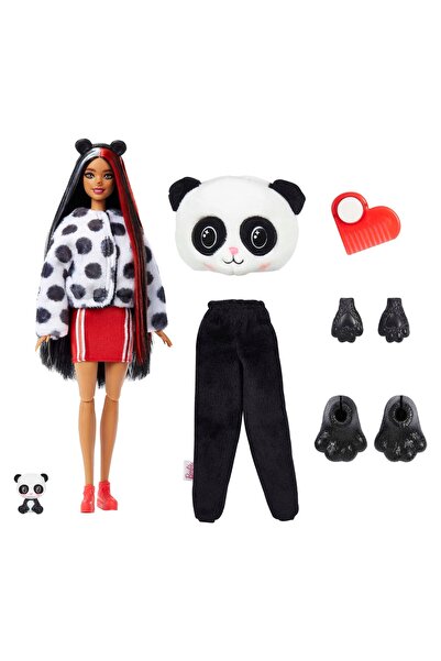 Barbie CUTIE REVEAL LALKA ÎN COSTUM DRĂGUȚ DE PANDA + panda mică