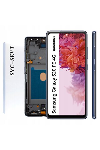 NO BRAND Display pentru Samsung S20 FE 4G ecran LCD cu ramă albastră original...