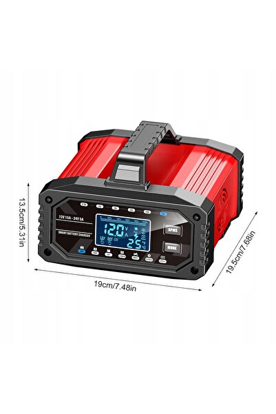 bedee ÎNCĂRCĂTOR PORTABIL DE BATERII REDRESOR 12V/24V 15A PENTRU MAȘINI DE TĂ...