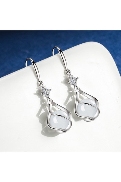 Choice Silver Stylish 925 Sterling Silver Luxurious Spiral Earrings for Women...