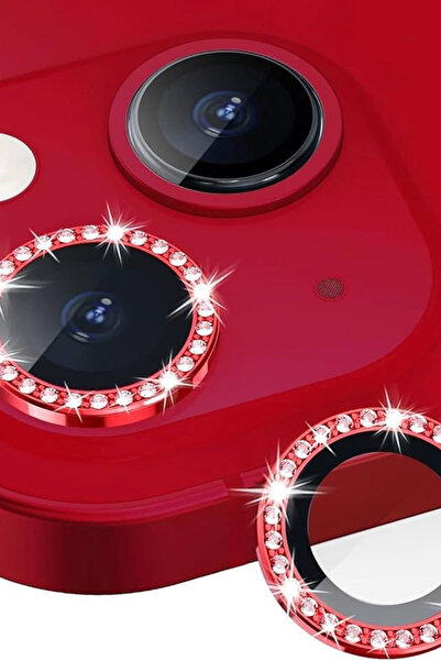 İPhone 14 - 14 Plus Uyumlu Taşlı Kamera Lens Koruyucu