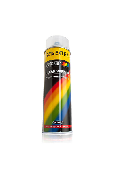 Motip Lac acrilic incolor spray lucios 500ml + Suport pistol de pulverizare
