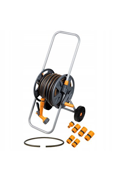 NEO Tools Tambur pentru furtun de grădină 30M 1/2 " cu pistol de pulverizare ...