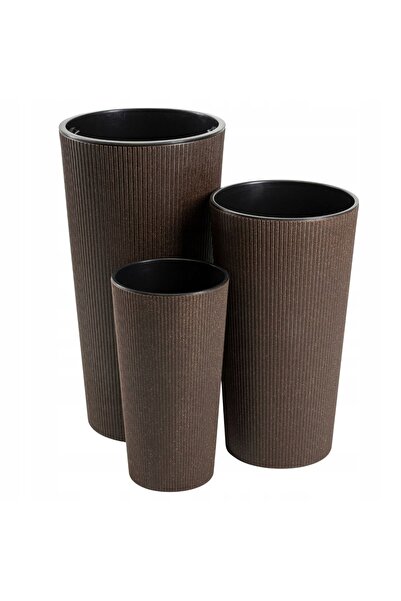 HowHomely Jardinieră înaltă din bronz pentru flori, pentru terasă, cu capac, ...