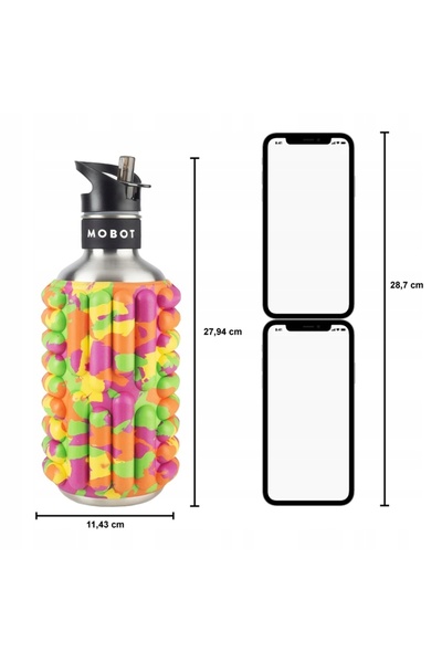 NO BRAND MAȘINĂ DE MASAJ CU ROLE 2 ÎN 1 CU STICLĂ TERMICĂ DE 1.2L, STICLĂ MOB...