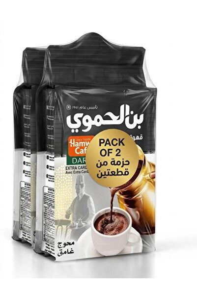 Hamwi Turkish Coffee Dark With Cardamom 180g (Pack of 2 Pcs)
