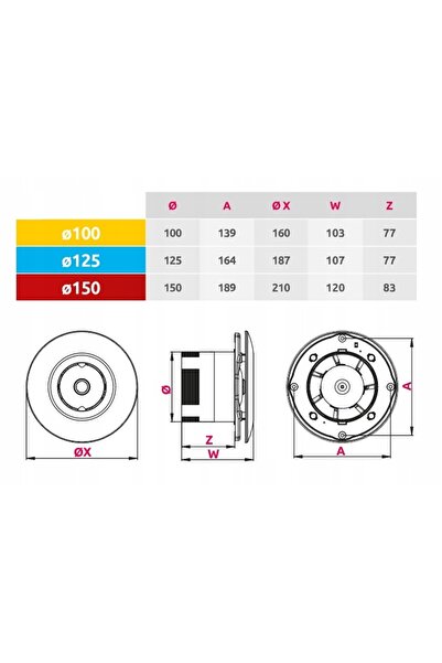 NO BRAND Ventilator de baie fi 100, cu fotocelulă și temporizator, cu rulmenț...
