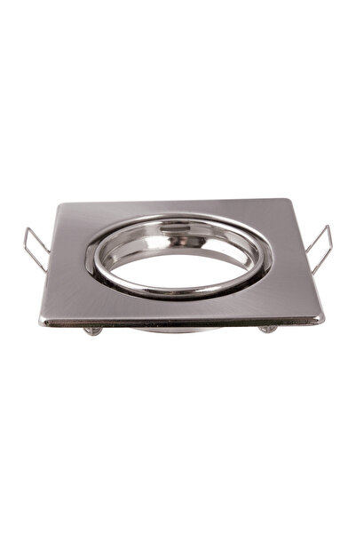NO BRAND Set de 6 corpuri de iluminat halogen SATIN PĂTRAT + bec GU10 LED 10 ...