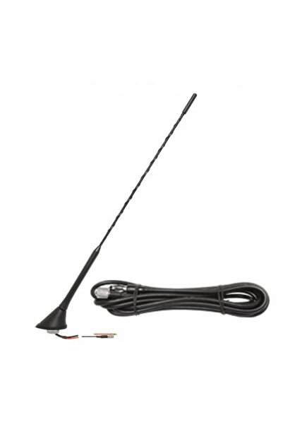 NO BRAND Antenă auto de plafon cu amplificator, tijă de 40cm, cablu de 3m, mu...