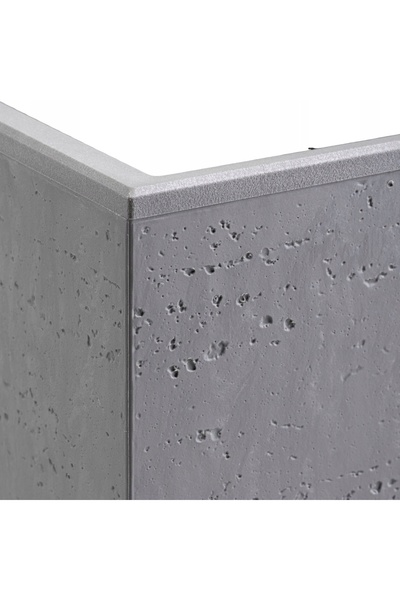 HowHomely Jardinieră cu roți, beton gri, 30x30x30 cm, stil loft, pentru balco...