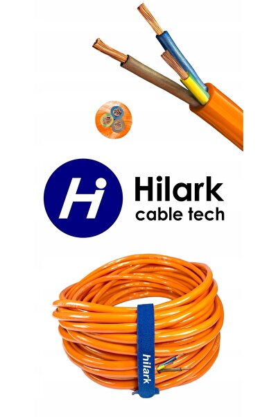 NO BRAND Cablu electric din cauciuc PUR H07BQ-F 3x2,5mm² portocaliu 50m
