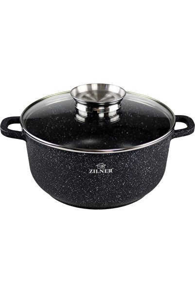 NO BRAND Oală de piatră de 4.4L, 24cm, cu strat de marmură, pentru inducție ș...