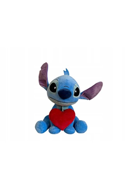 Simba Mascota Disney, pluș mare Stitch cu inimă, pentru îmbrățișări, 50 cm