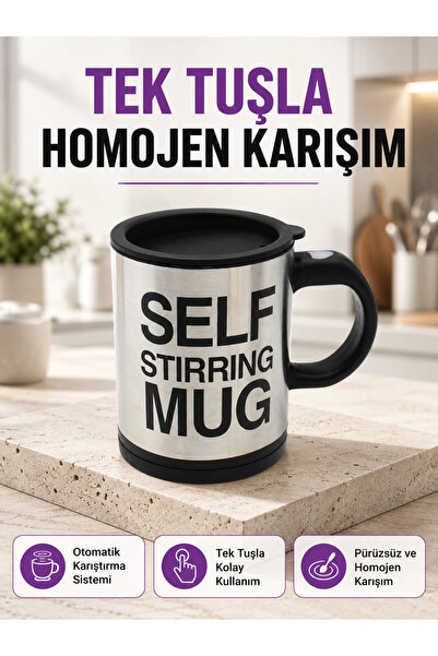 izbul Thermos Mug with Quick Mixing for Powder Drinks