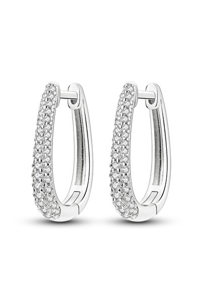 Choice1 KTE200 Woman Earring 925 Sterling Silver Original Hoop Earring Round ...