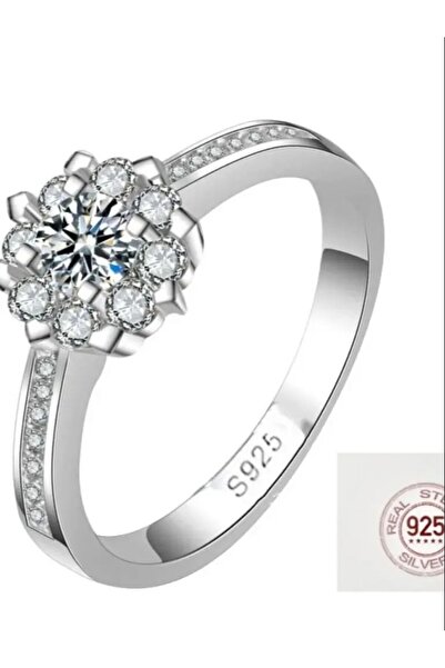 Choice1 8 WHITE Luxury 925 Sterling Silver Classic Ring for Women snowflake j...