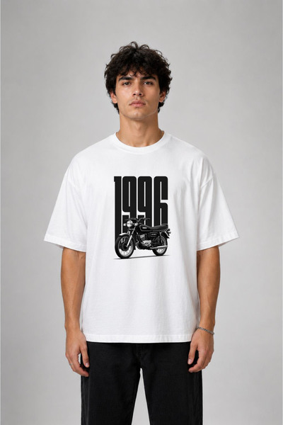 cesita 1996 Vintage Printed Cotton White T-Shirt T-Shirt